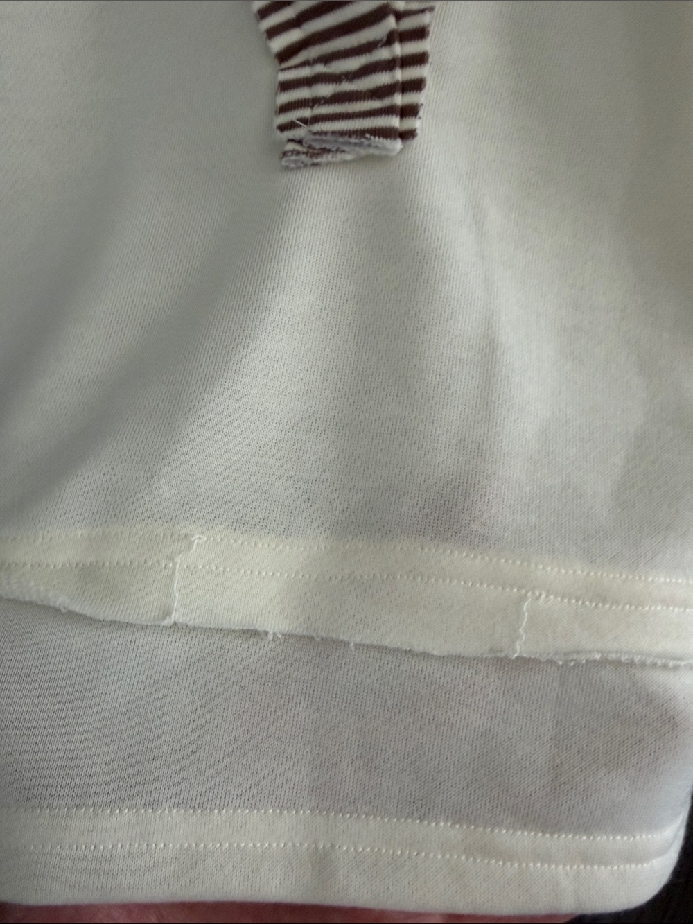 Altar'd State Cream and Brown Striped Rugby Pullover - Picture 3 of 7